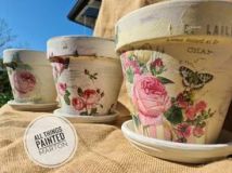 decoupage Indoor pot